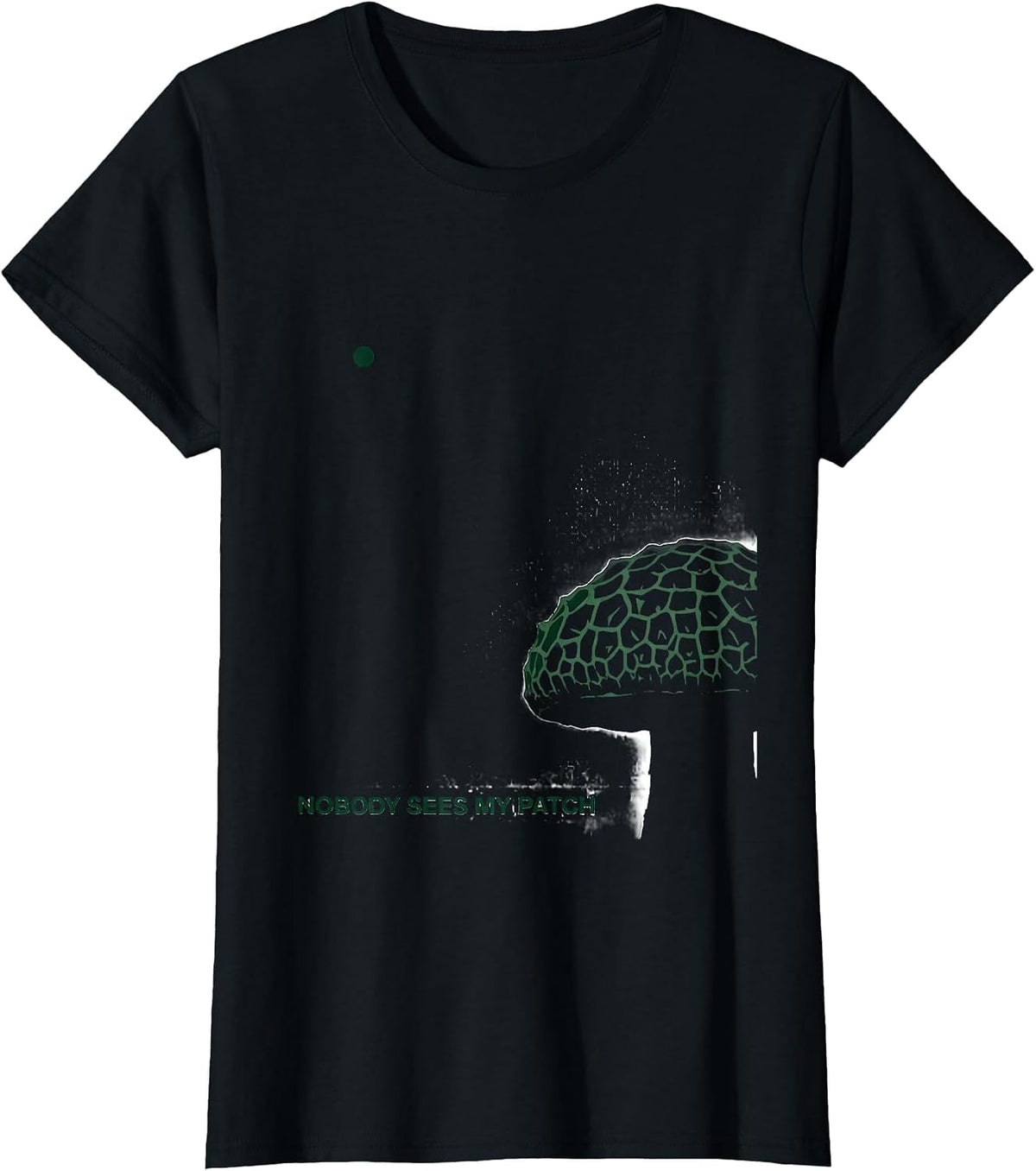 Nobody Sees My Patch Funny Morel Mushroom Forager Retro Gift T-Shirt - Black