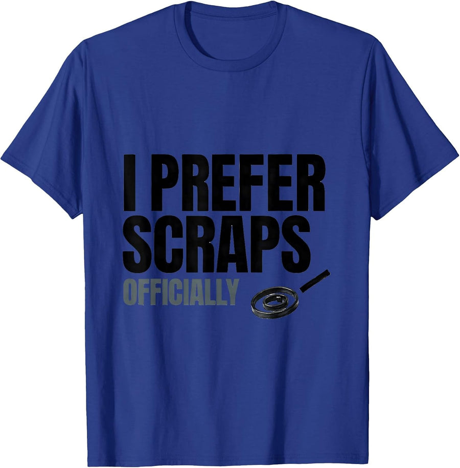 I Prefer Scraps Officially Funny Raccoon Opossum Trash-Panda T-Shirt - Royal Blue