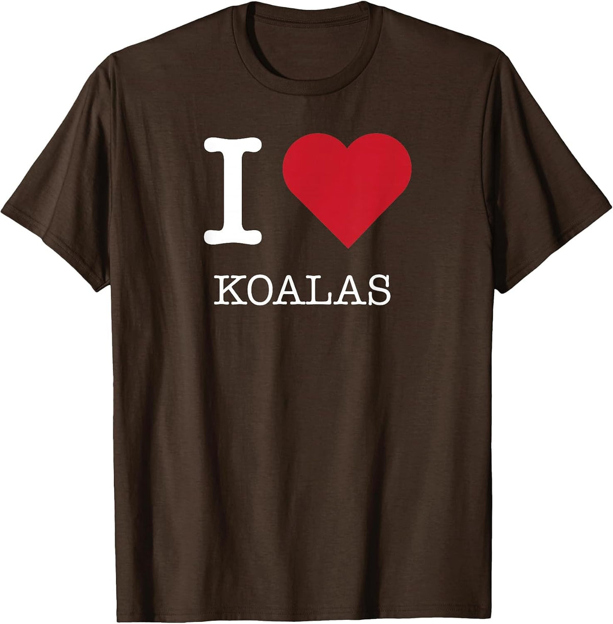 I Heart Koalas, I Love Koalas T-Shirt, Men, Brown, Large - As Pictured
