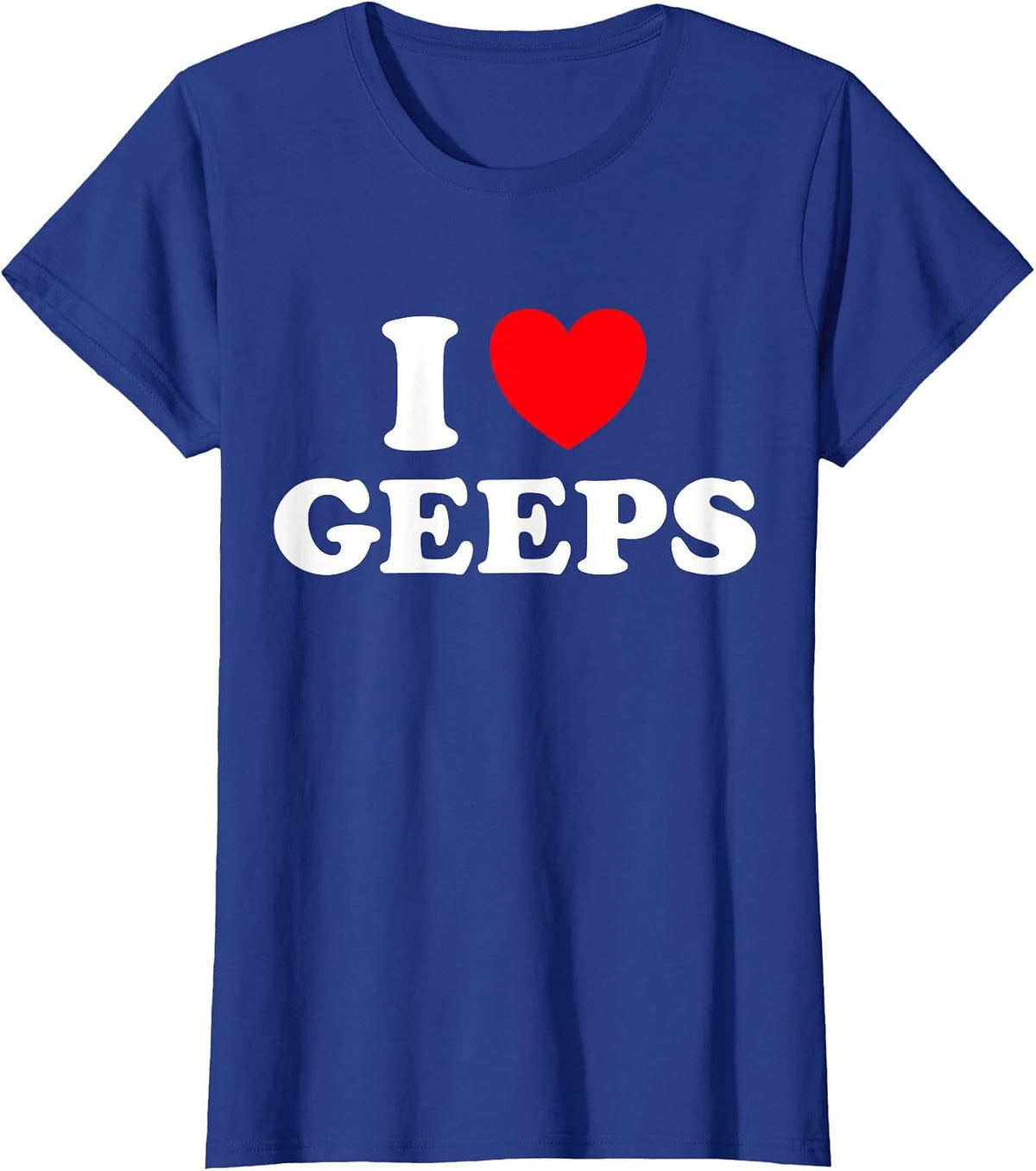 I Love Geep - Goat Sheep Mix Fan. T-Shirt - Royal Blue