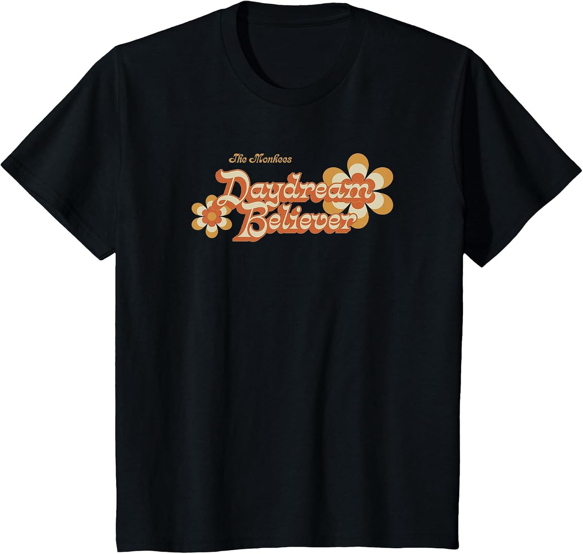 The Monkees Daydream Believer Flower T-Shirt - Black