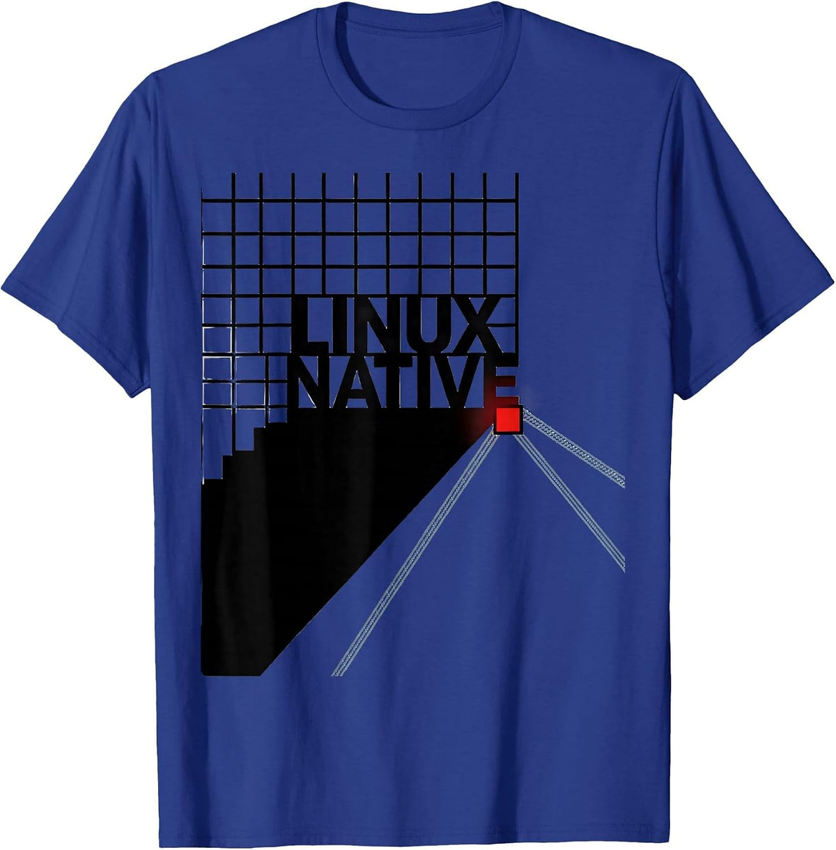 Men's Linux Native Constructivist Poster Geek Gift Programmer T-Shirt - Royal Blue