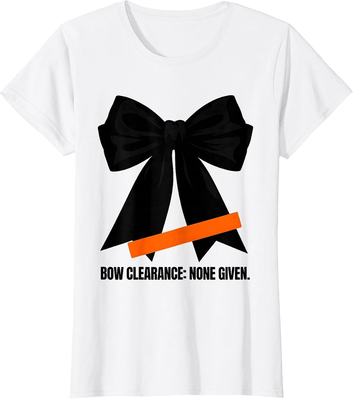 Bow Clearance None Given Brutalist Cheerleader Game Day T-Shirt - White