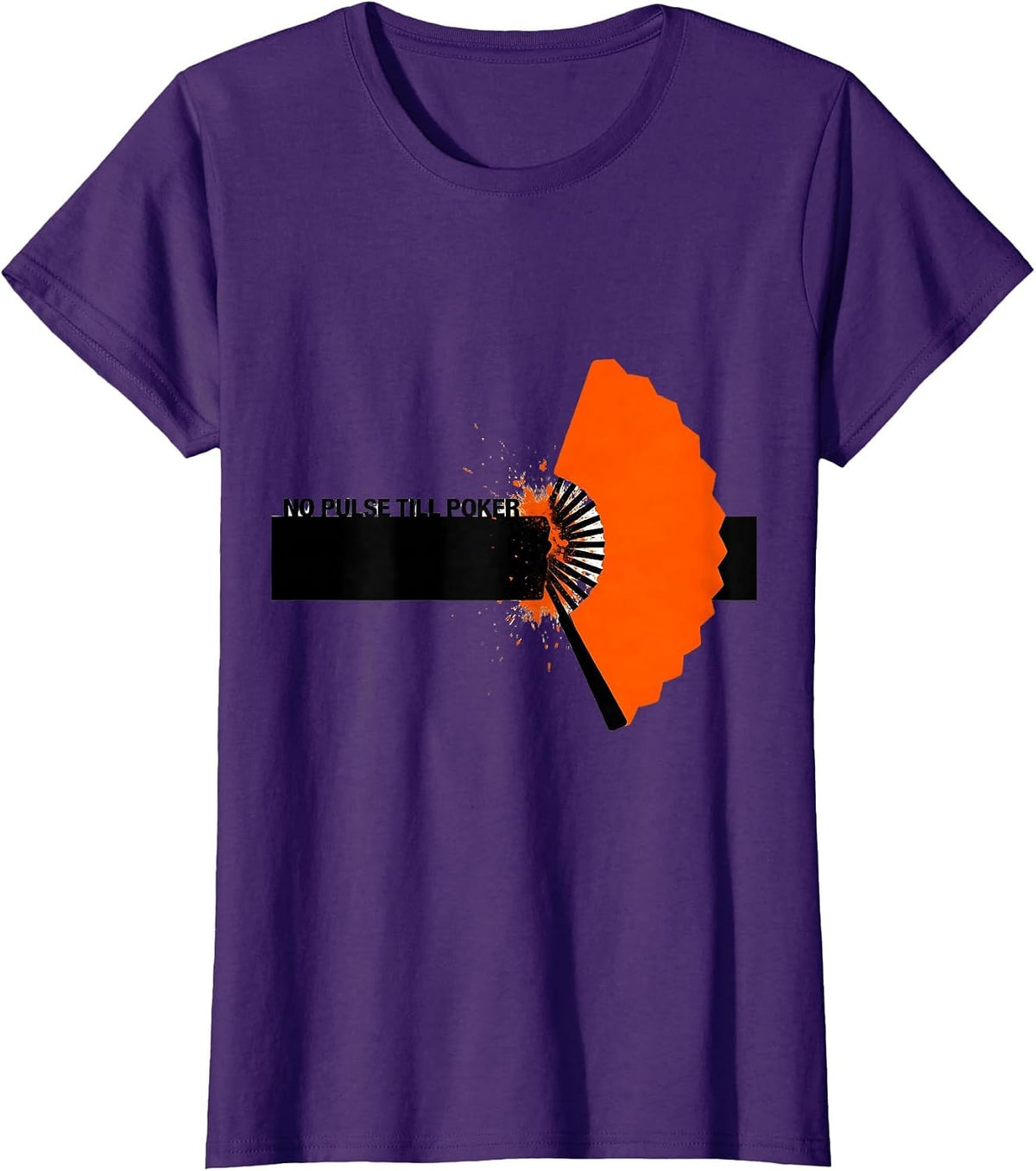 Women's No Pulse Till Poker Brutalist Poker Player Gift for Poker T-Shirt - Purple