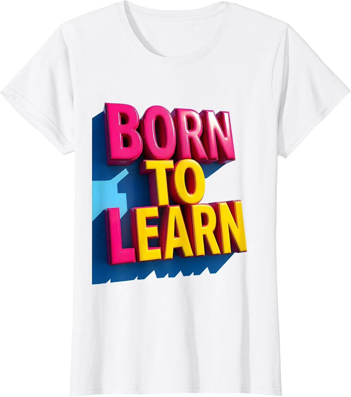 Born To Learn Hello First Grade Girl Design T-Shirt - White
