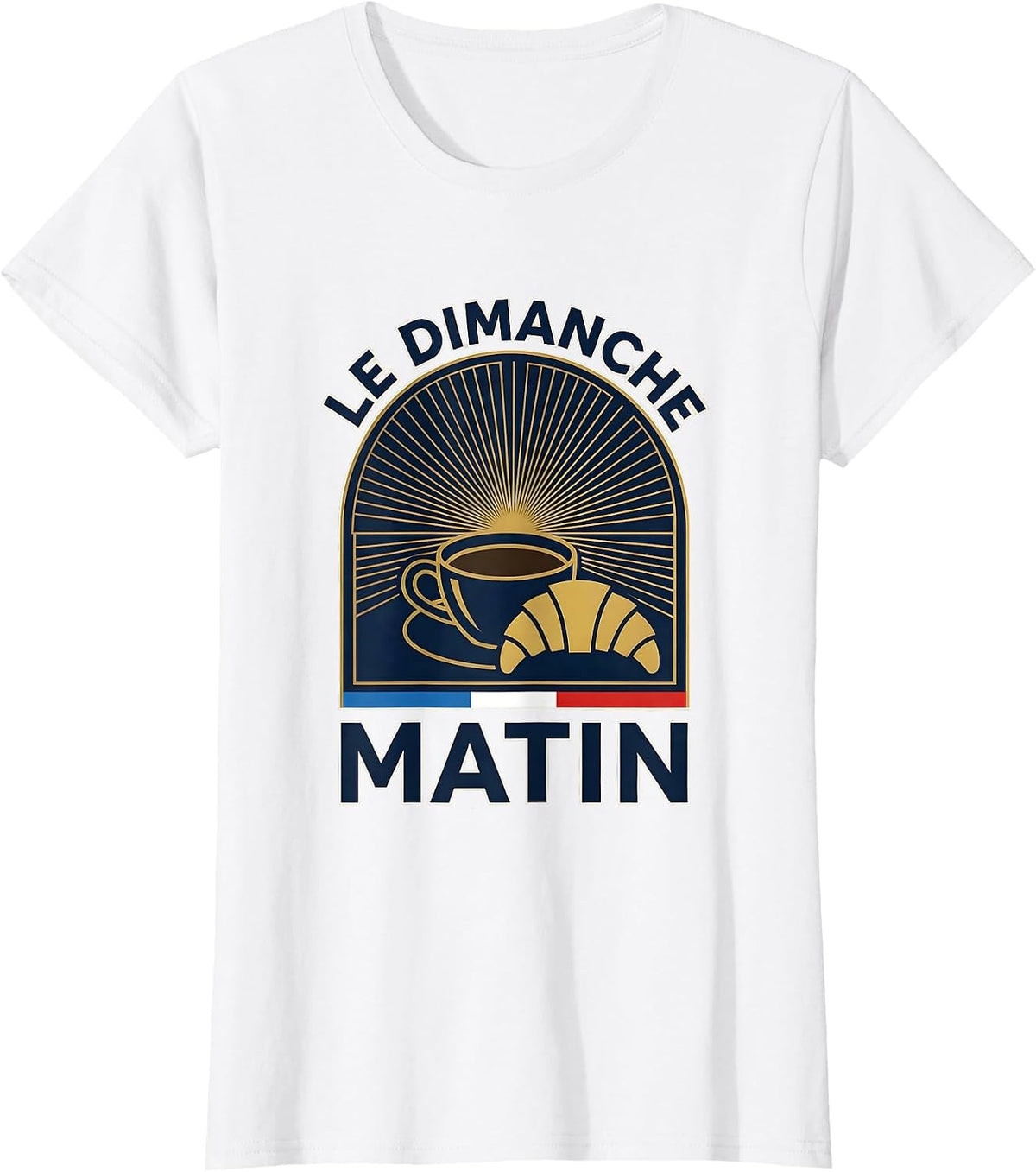 Le Dimanche Matin French Heritage Design T-Shirt - White
