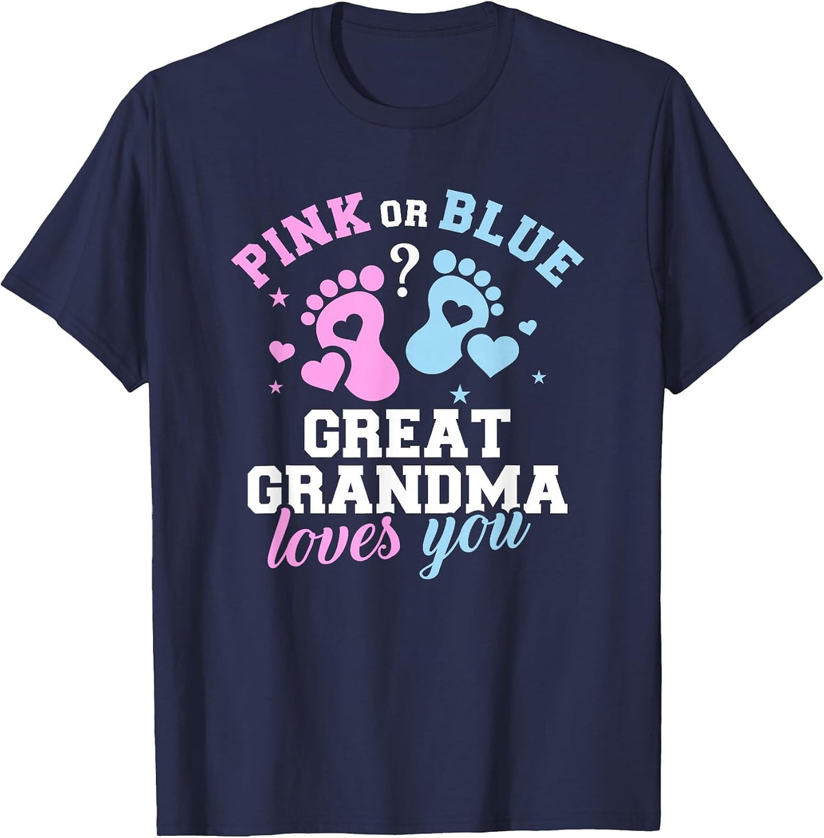 Gender Reveal Great Grandma T-Shirt - Navy Blue