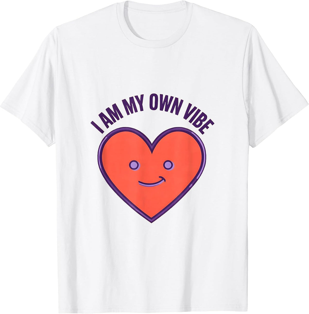 Men's I Am My Own Vibe Self-Love Graphic Design T-Shirt - White