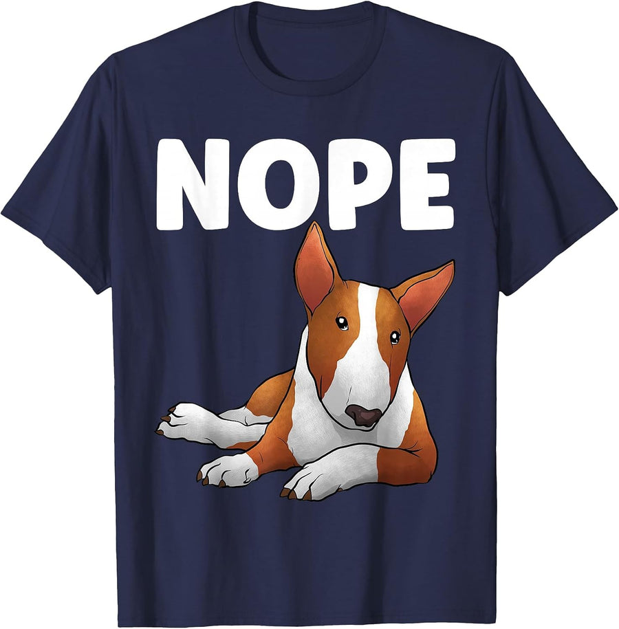 Funny Bull Terrier Art for Men Women Dog Owner Bull Terrier T-Shirt - Navy Blue