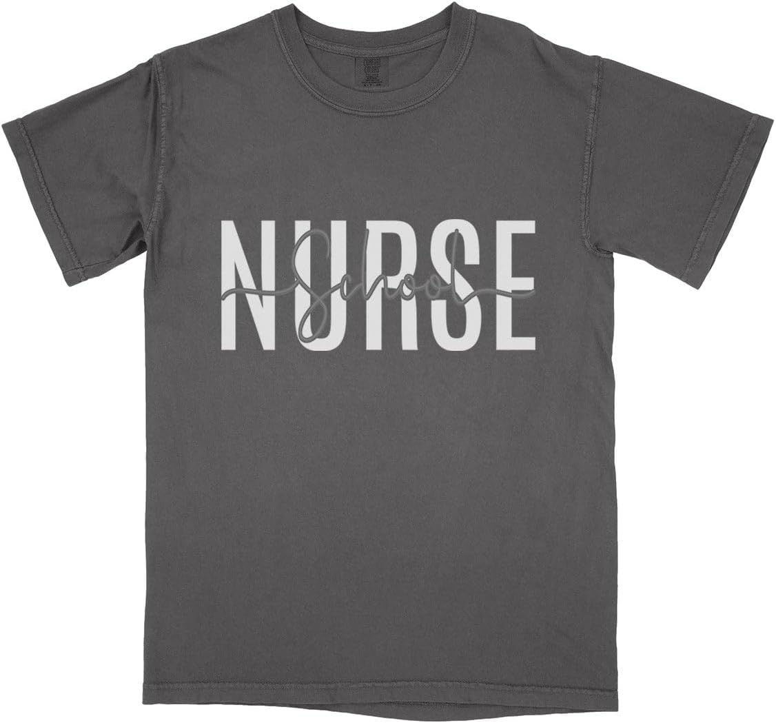 Overlay School Nurse Comfort Colors Short Sleeve Tee Unisex - Pepper