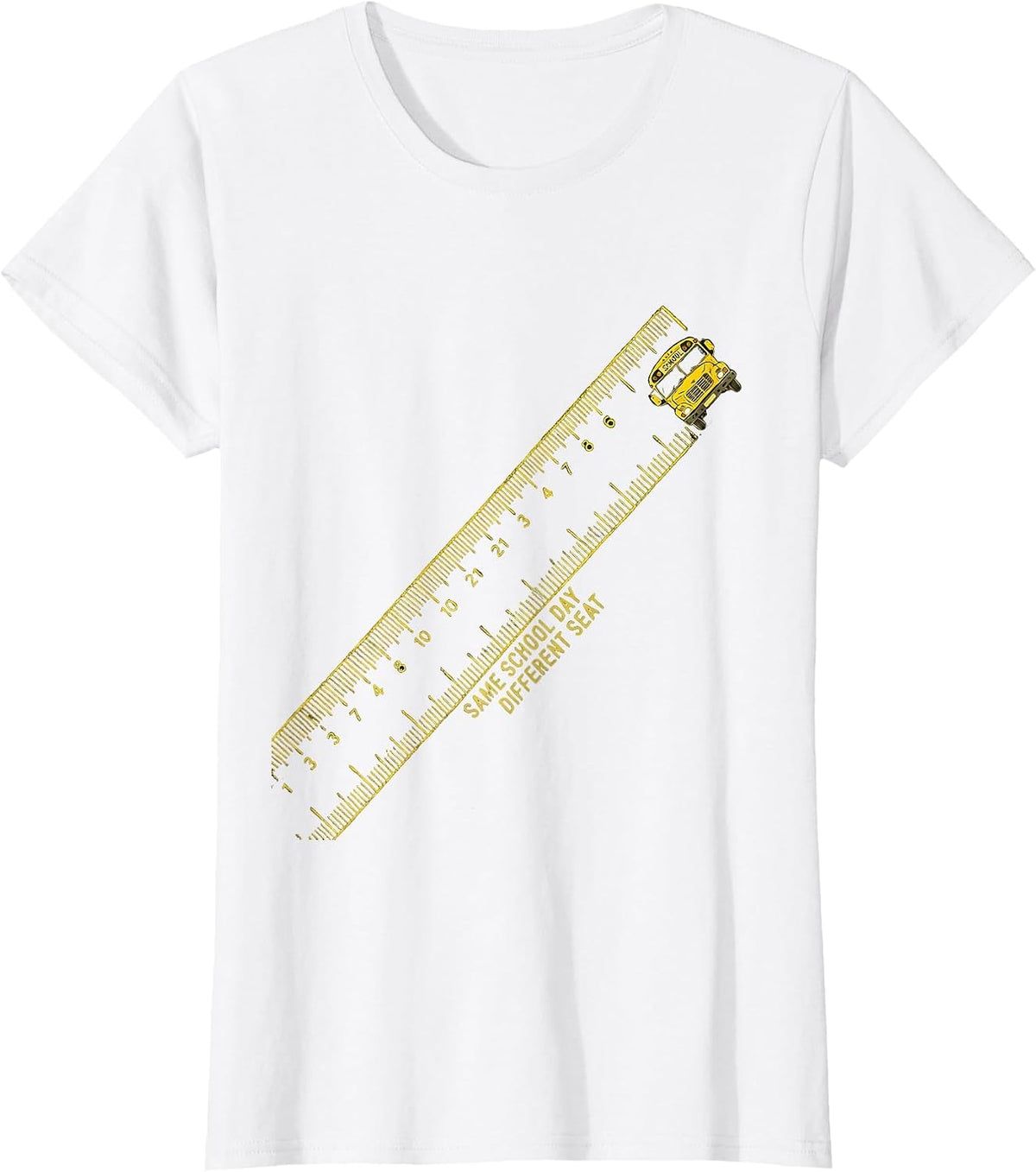 Women's Same School Day, Different Seat Funny School Bus Driver Gift T-Shirt - White