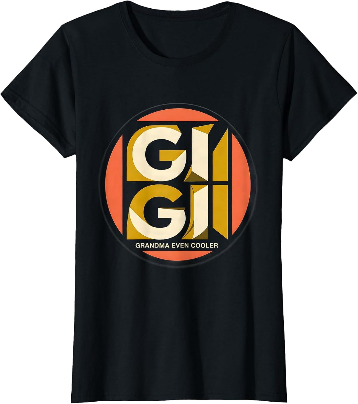 Gigi Grandma Even Cooler Midcentury Modern Grandmother Gift T-Shirt - Black