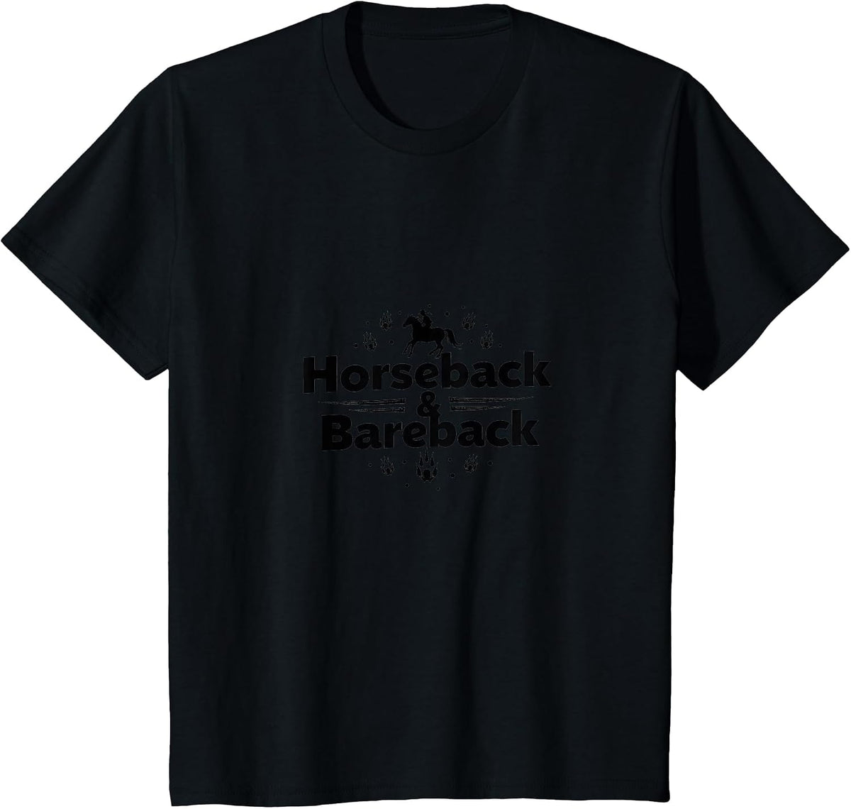 Horse Denier Horseback & Bareback Equestrian for Women T-Shirt - Black