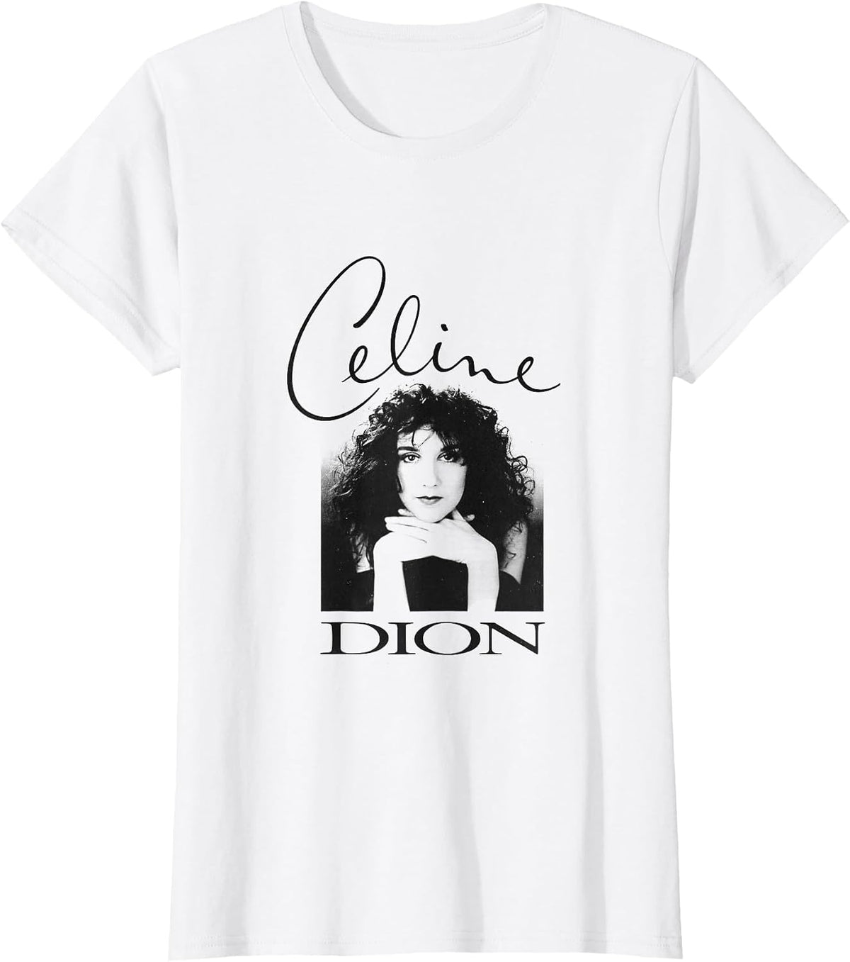 Official Celine Dion Black and White Photo T-Shirt - White
