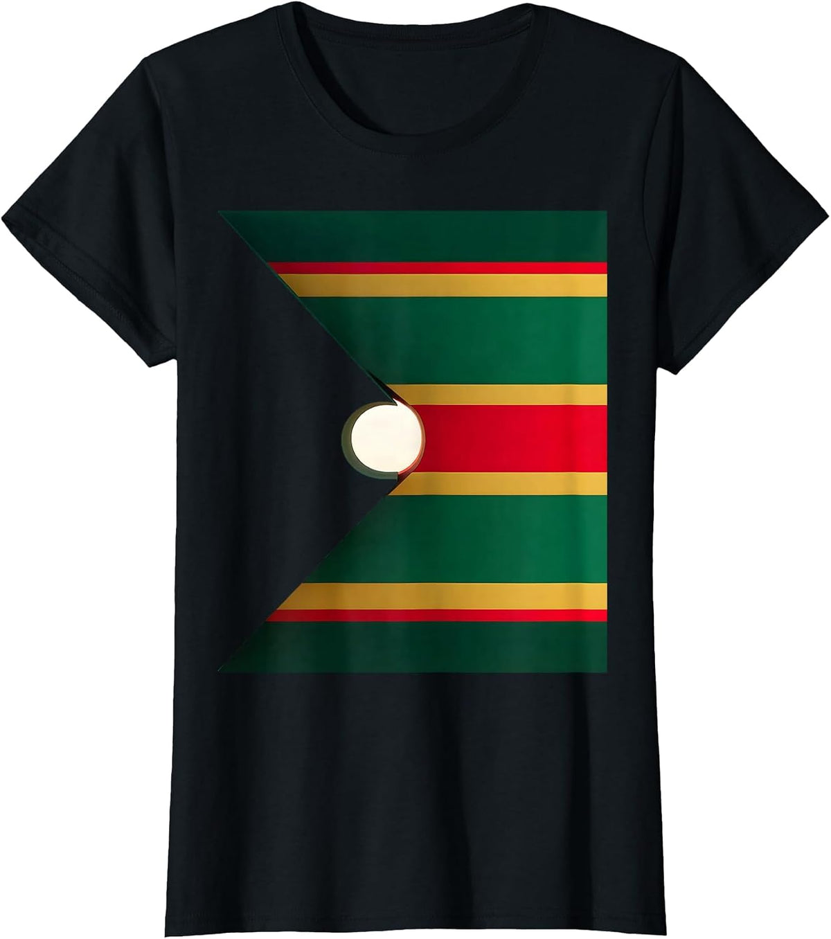 Women's South African Flag Rugby Pride Minimalist National Identity T-Shirt - Black