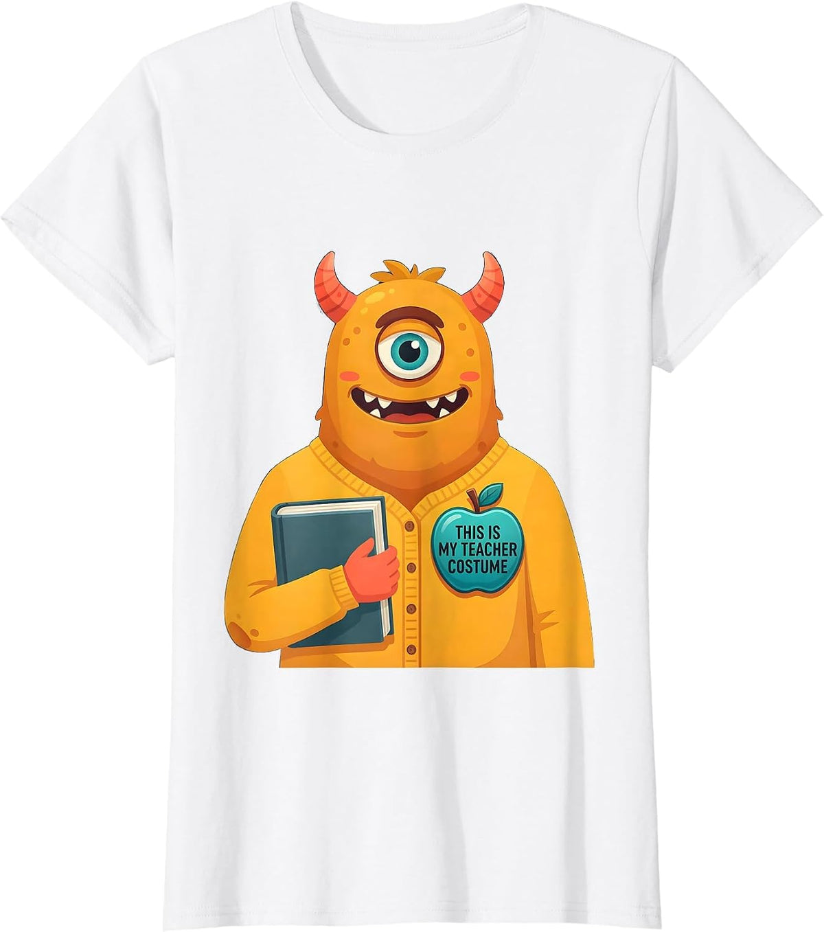 This Is My Teacher Costume Funny Monster Halloween School T-Shirt - White