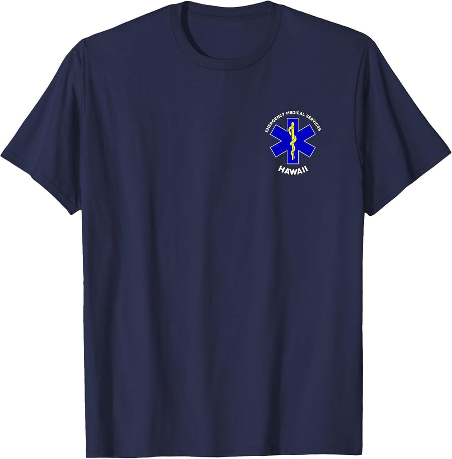 Hawaii EMS Emergency Medical Services EMT Medic T-Shirt T-Shirt - Navy Blue