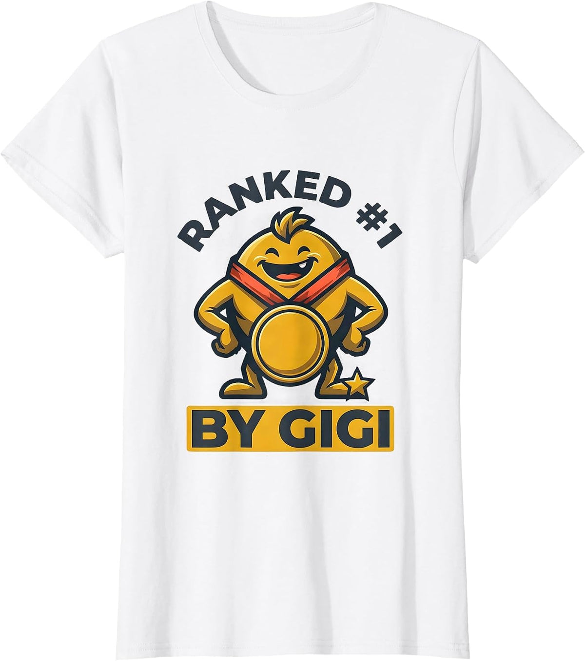 Women's Ranked #1 By Gigi Funny Grandma's Favorite Grandchild Family T-Shirt - White