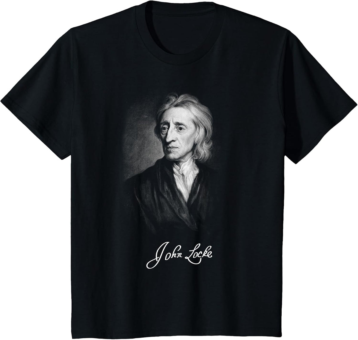 John Locke Philosophy English Philosopher Enlightenment T-Shirt - Black
