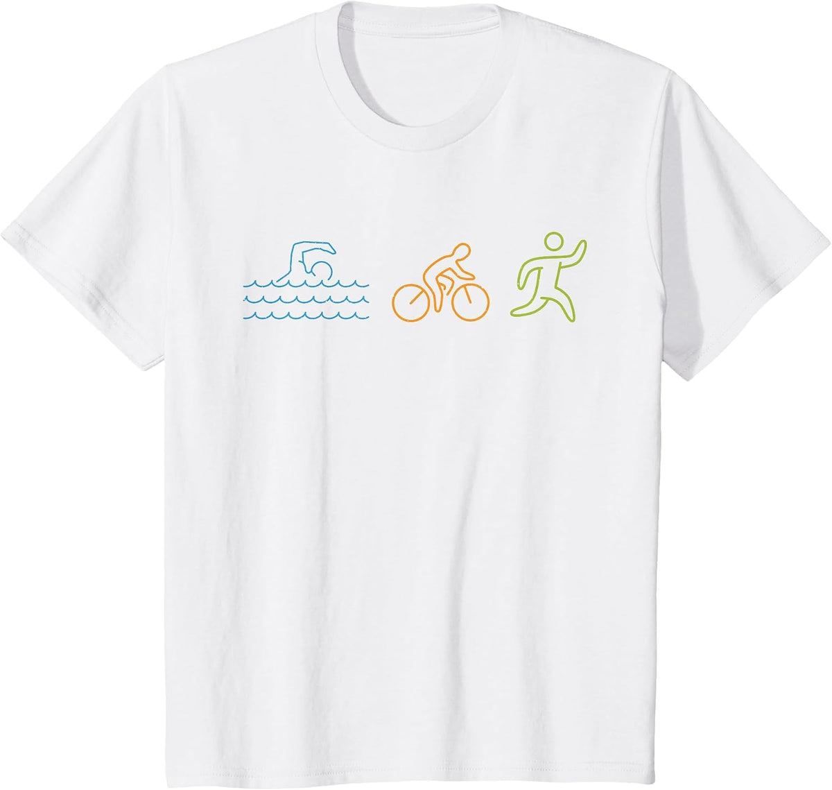 Triathlete Triathlon Swim Bike Run T-Shirt - White