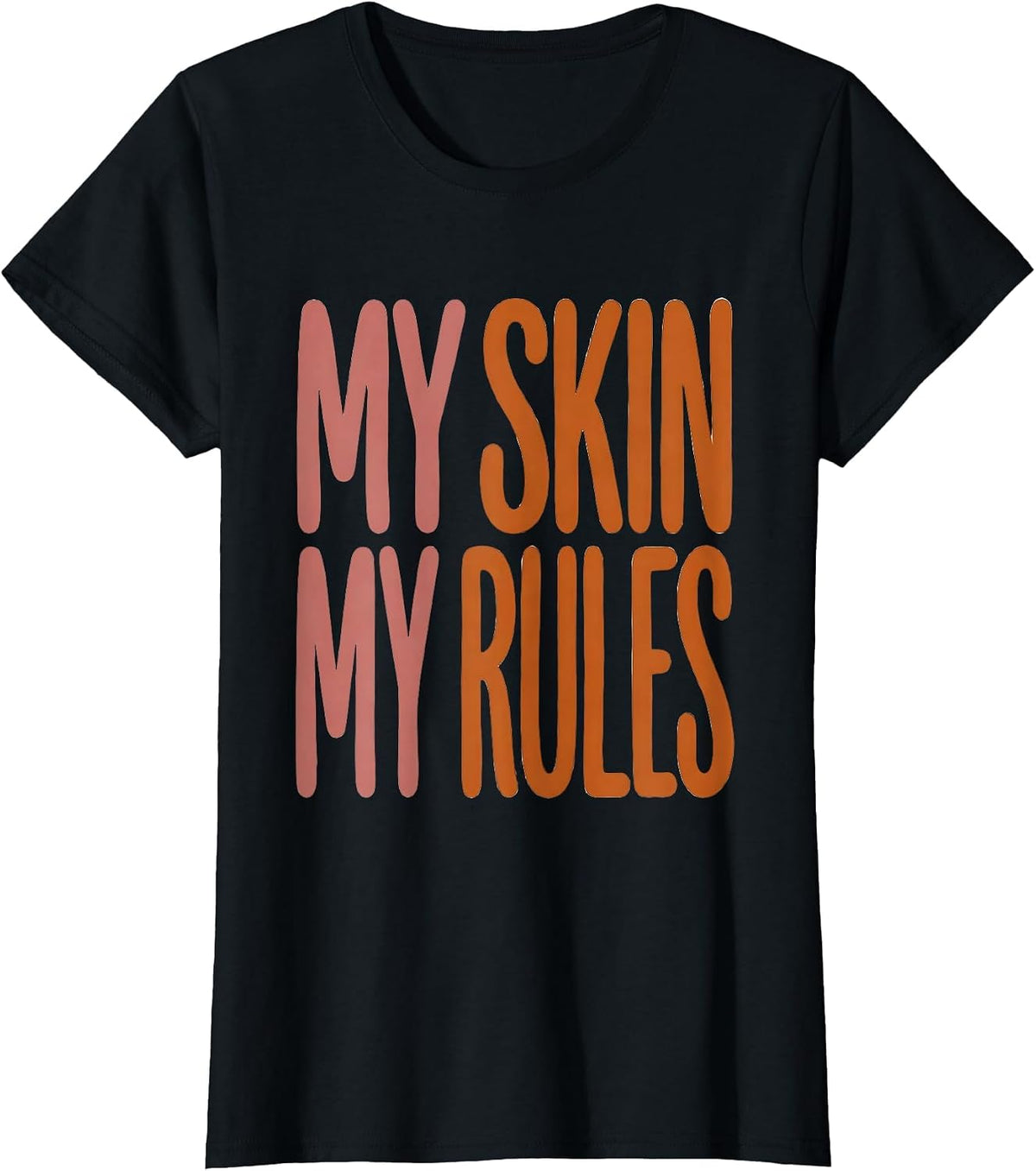 My Skin My Rules K-Beauty Skincare Design T-Shirt - Black