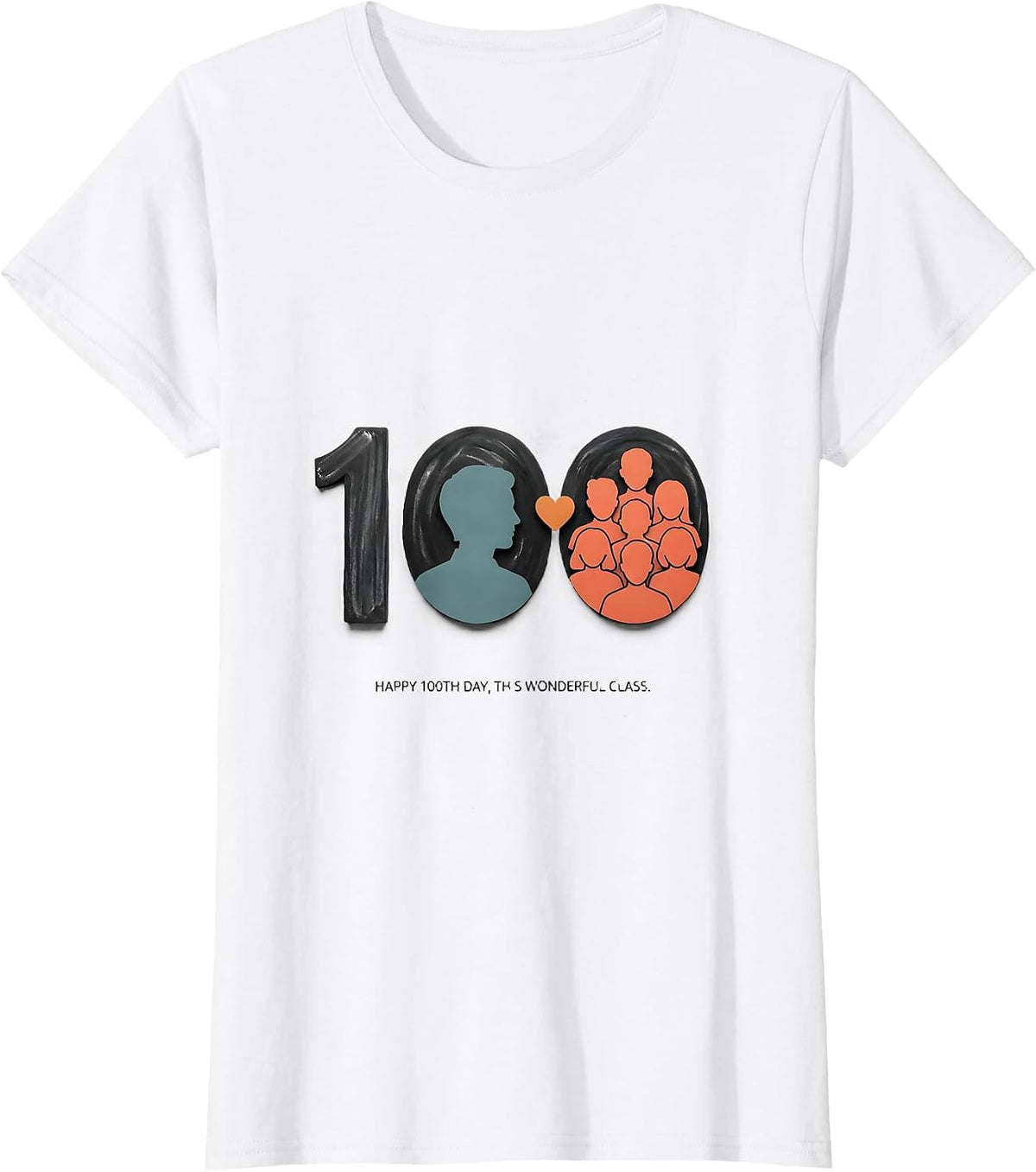 Happy 100th Day This Wonderful Class Teacher Appreciation T-Shirt - White