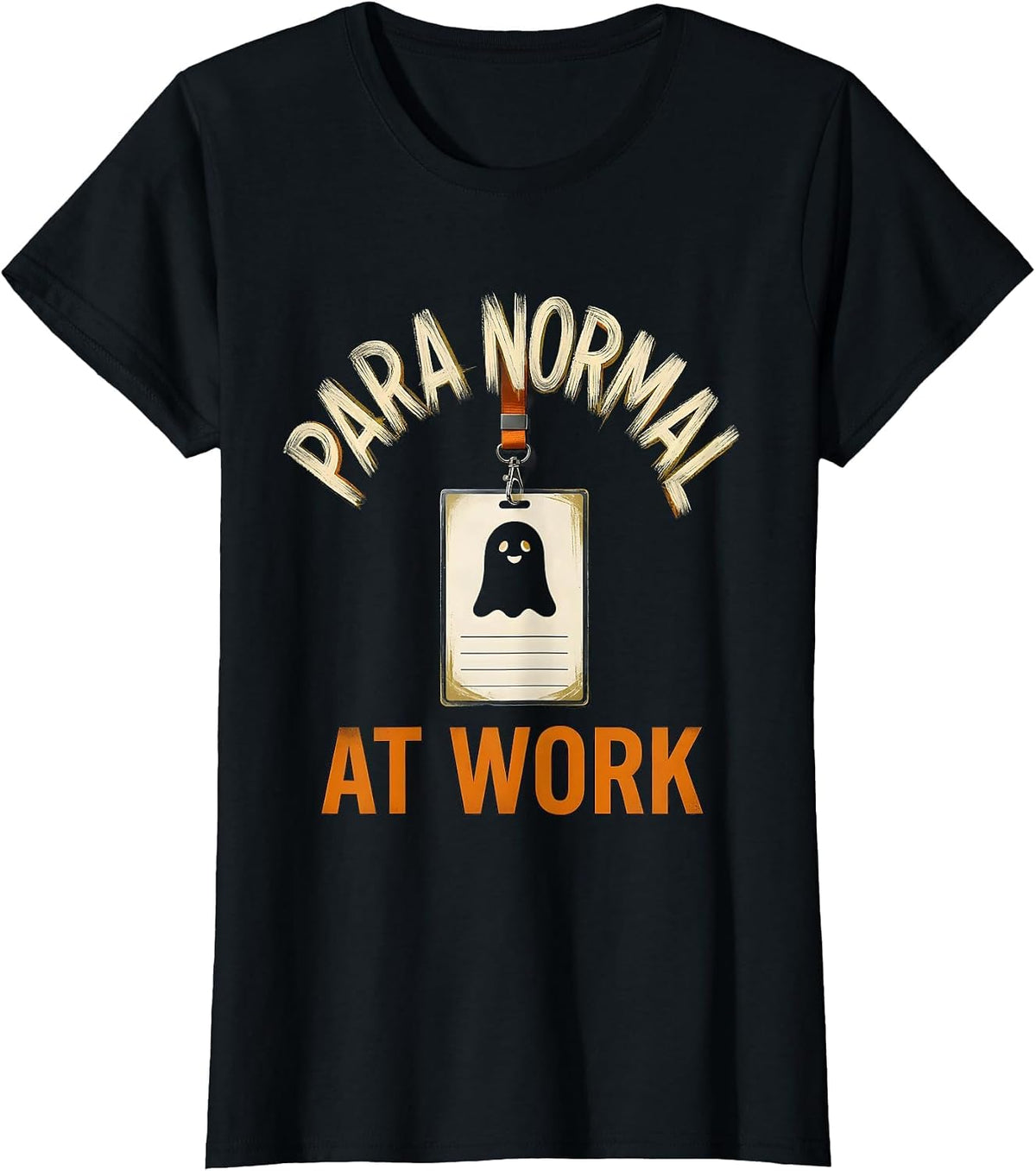 Para Normal At Work Funny Paraeducator Halloween Teacher T-Shirt - Black