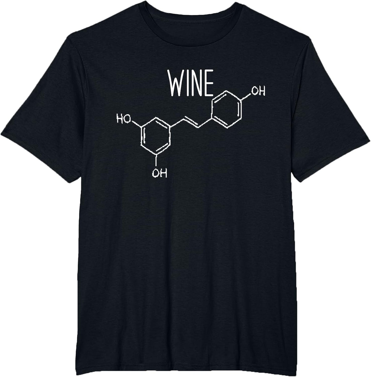 Wine Chemical Formula Organic Chemistry Wine Molecule T-Shirt - Black