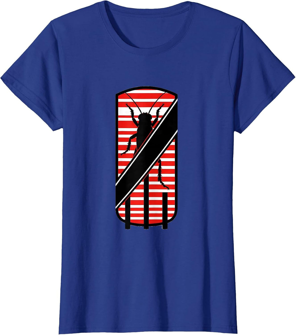 Women's Cricket Wicket Disrupted Stripe Caribbean Flag Heritage T-Shirt - Royal Blue