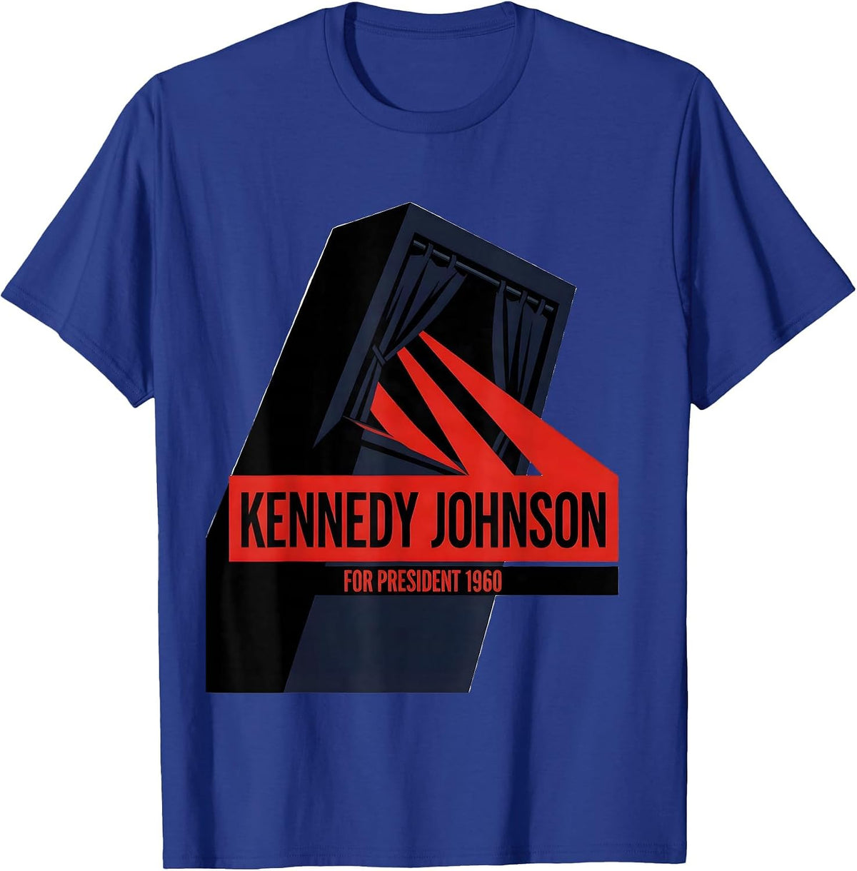 Men's Kennedy Johnson For President 1960 Retro Campaign Nostalgic T-Shirt - Royal Blue