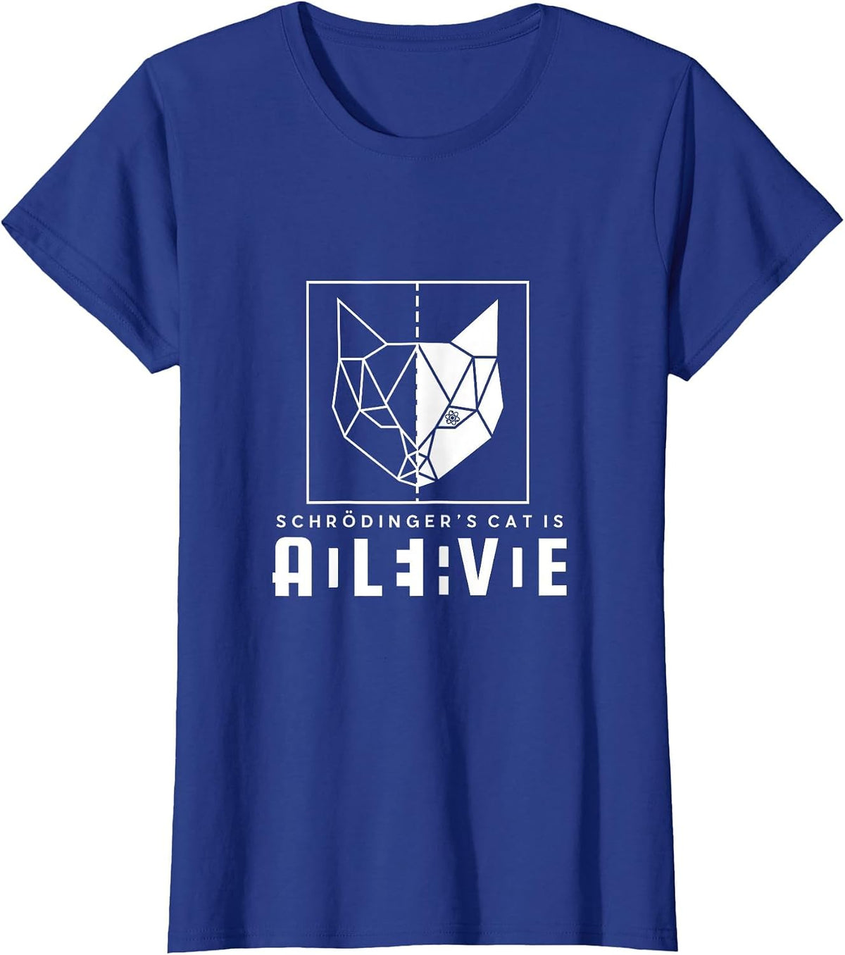 Schrödinger's Cat is Both Dead and Alive Physics Physicist T-Shirt - Royal Blue