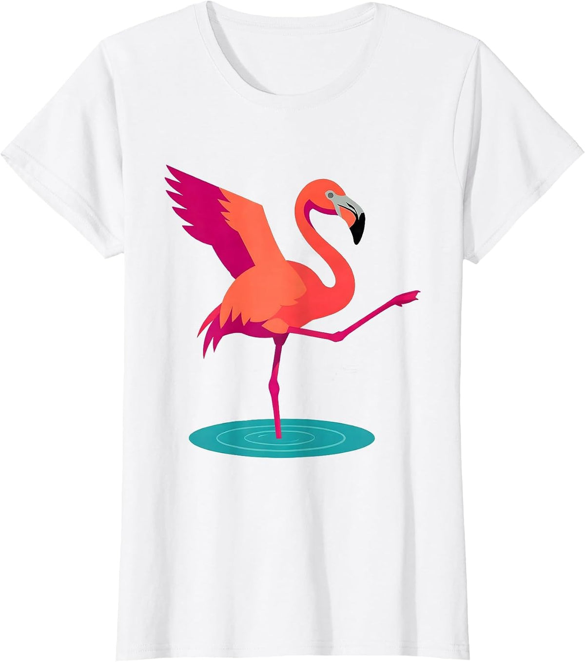 Stubborn Flamingo Funny Animal Humor Bird Lover T-Shirt - White