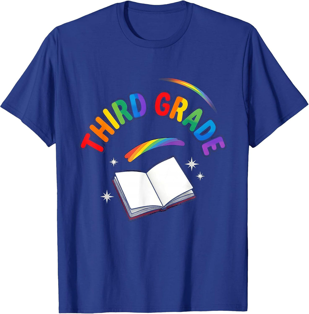 Men's Third Grade Colorful Back To School Teacher Student First T-Shirt - Royal Blue