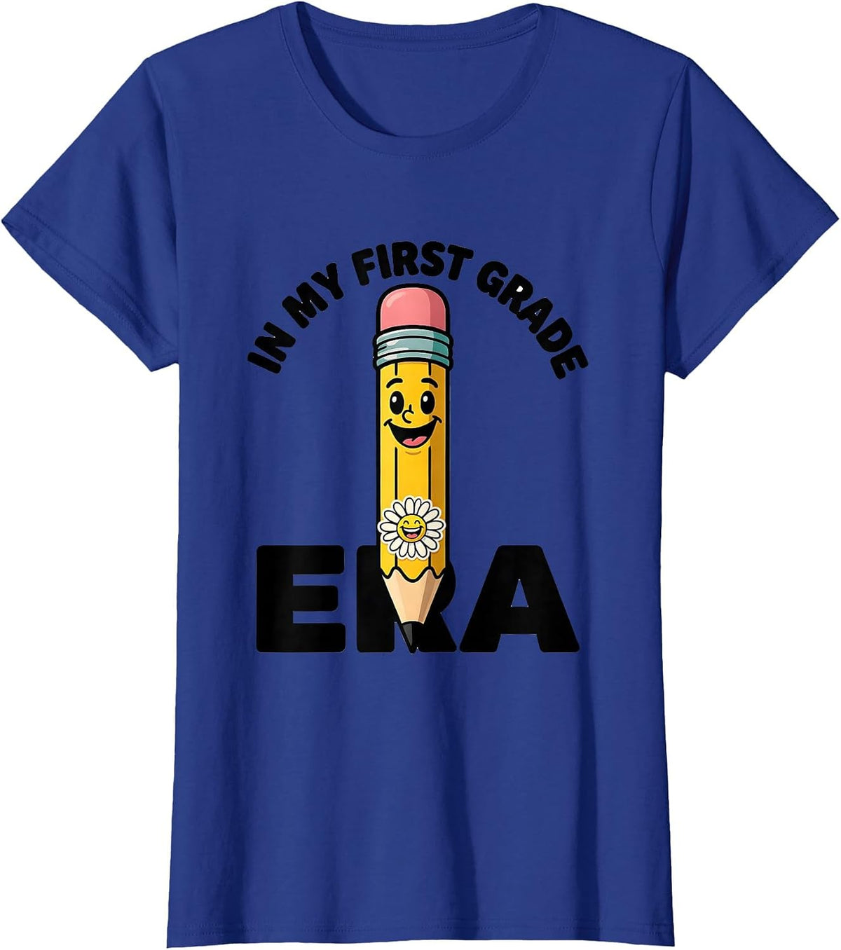 Women's In My First Grade Era Groovy First Grade Back To School T-Shirt - Royal Blue