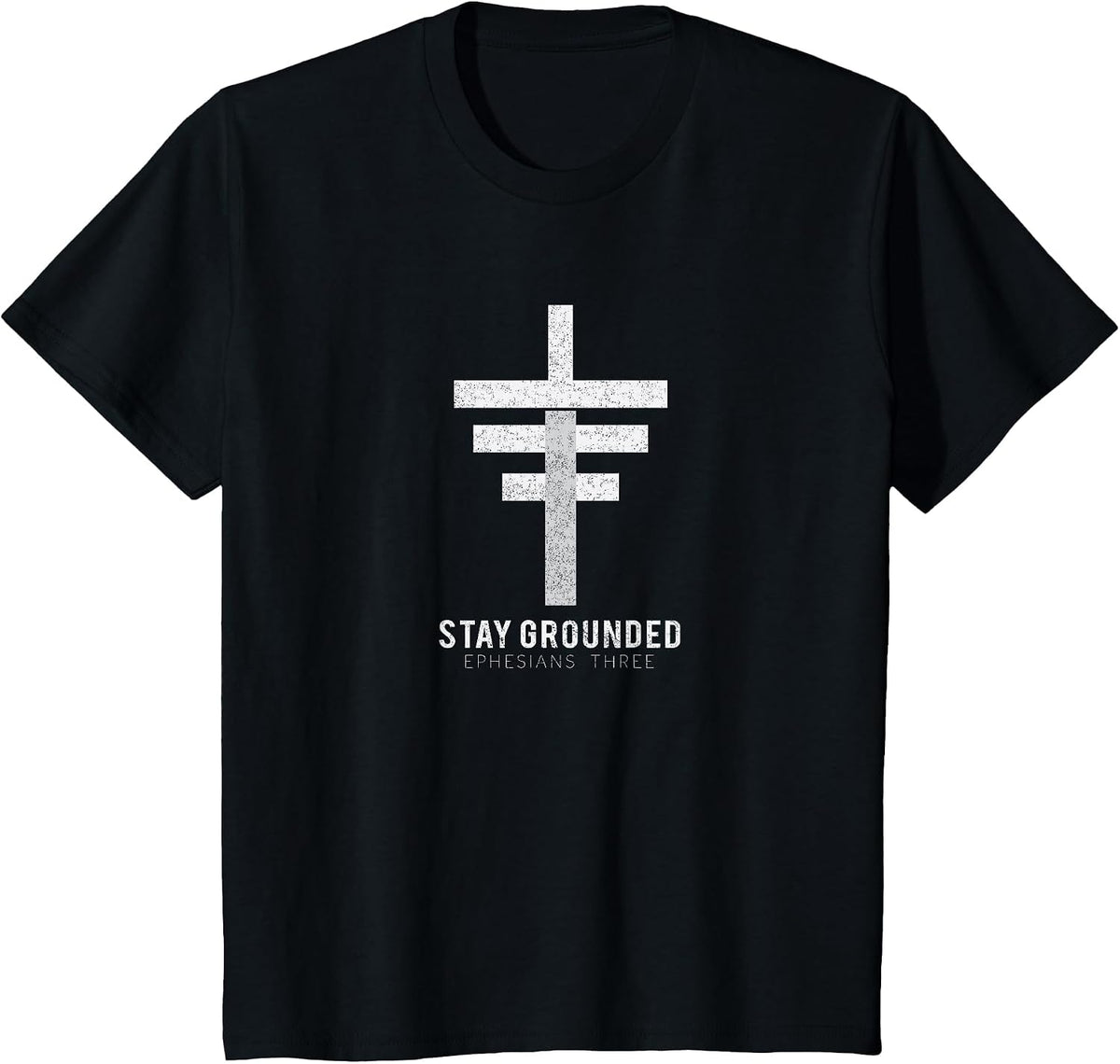 Stay Grounded - Christian Ephesians 3 - Electrician Graphic T-Shirt - Black