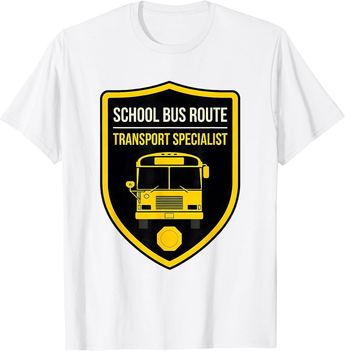 Men's School Bus Route Transport Specialist Funny School Bus T-Shirt - White