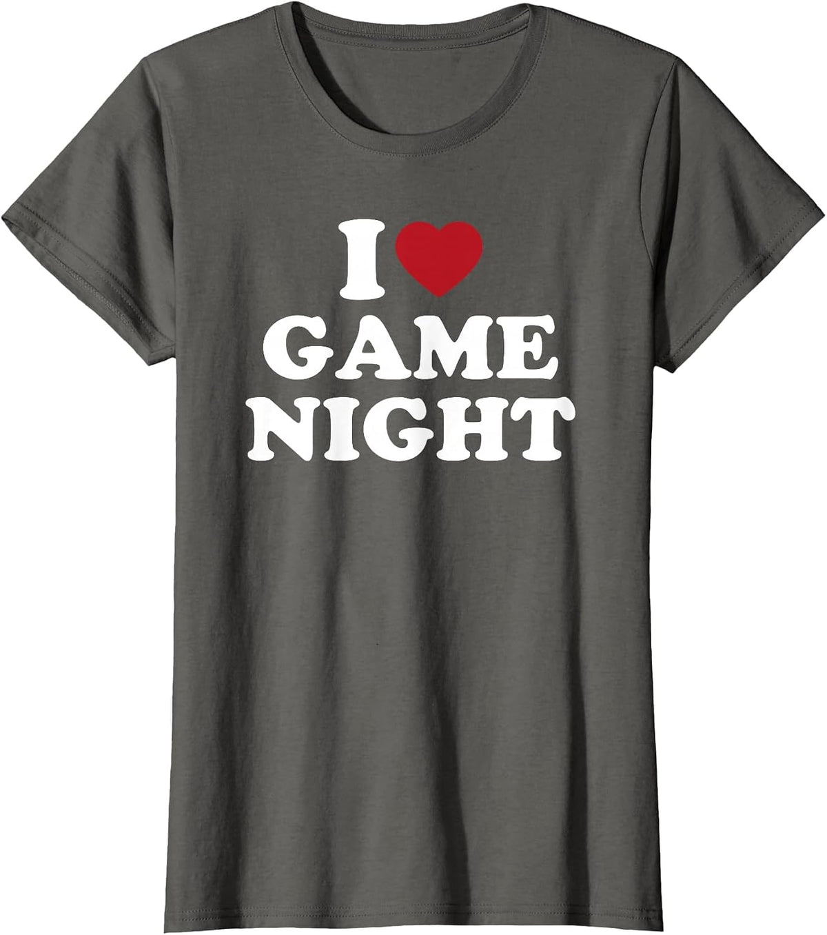 I Love Game Night Funny Board Game Dice Party Gamer T-Shirt - Asphalt Grey