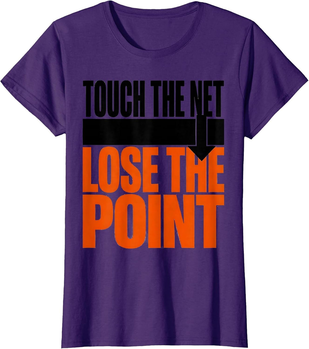 Women's Touch The Net Lose The Point Funny Volleyball Player Team T-Shirt - Purple