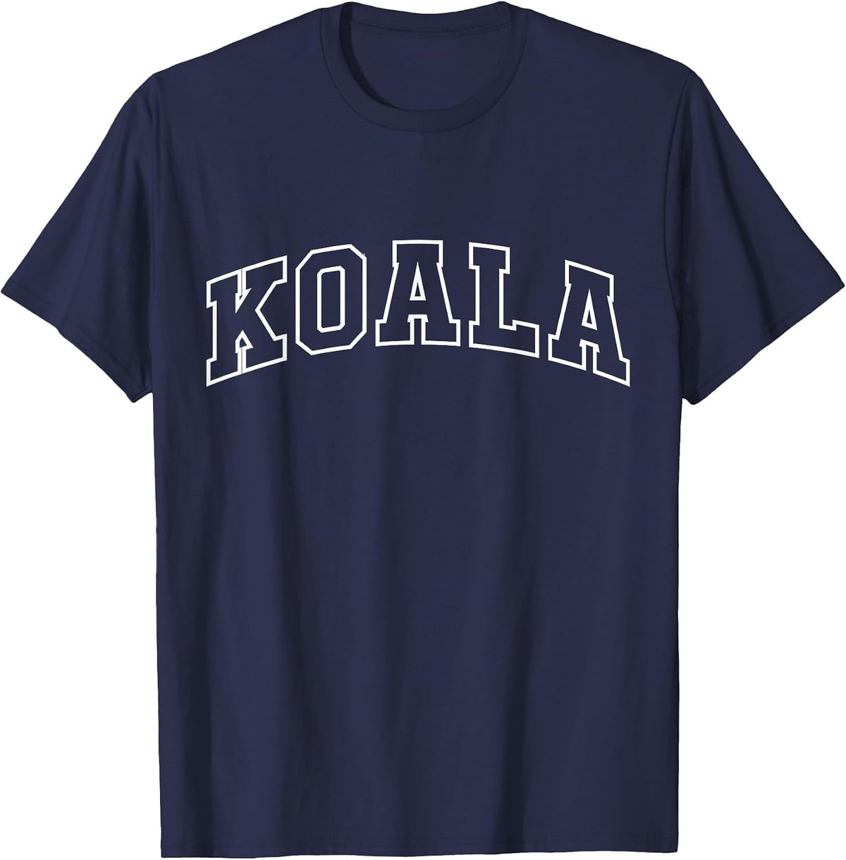 Koala Funny Athletic Lettering Costume Animal Lover T-Shirt - Navy Blue