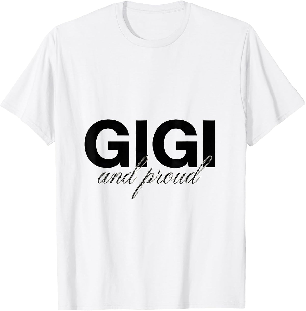Men's Gigi And Proud Grandma Gift Design T-Shirt - White