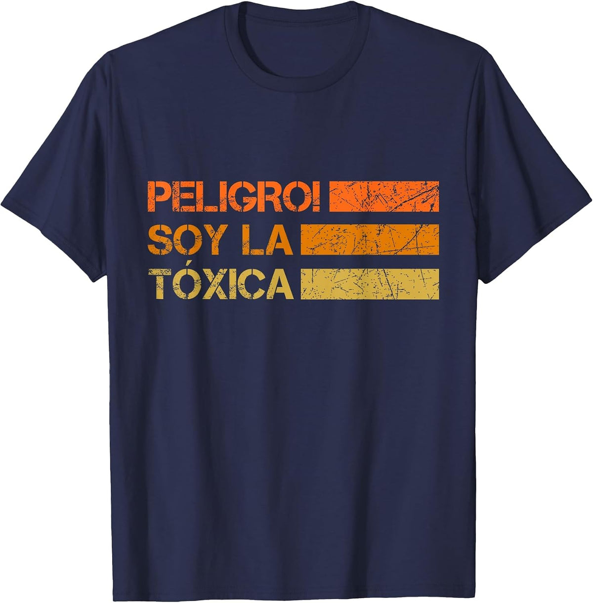 Peligro Soy La Toxica Spanish T-Shirt - Navy Blue