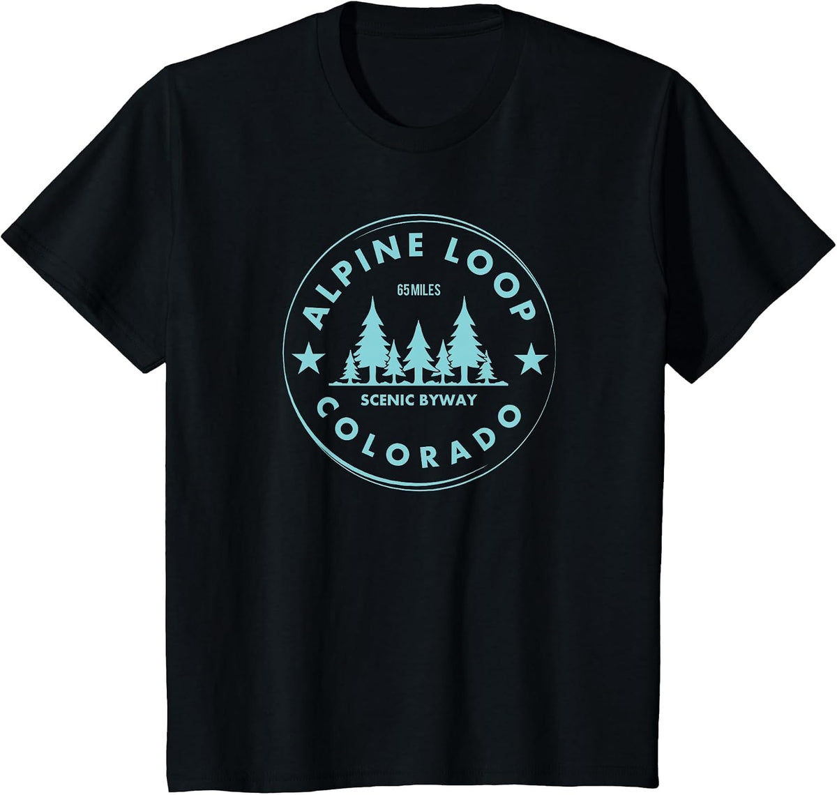 Alpine Loop Colorado Forest 4x4 - Rocky Mountain Off Road T-Shirt - Black