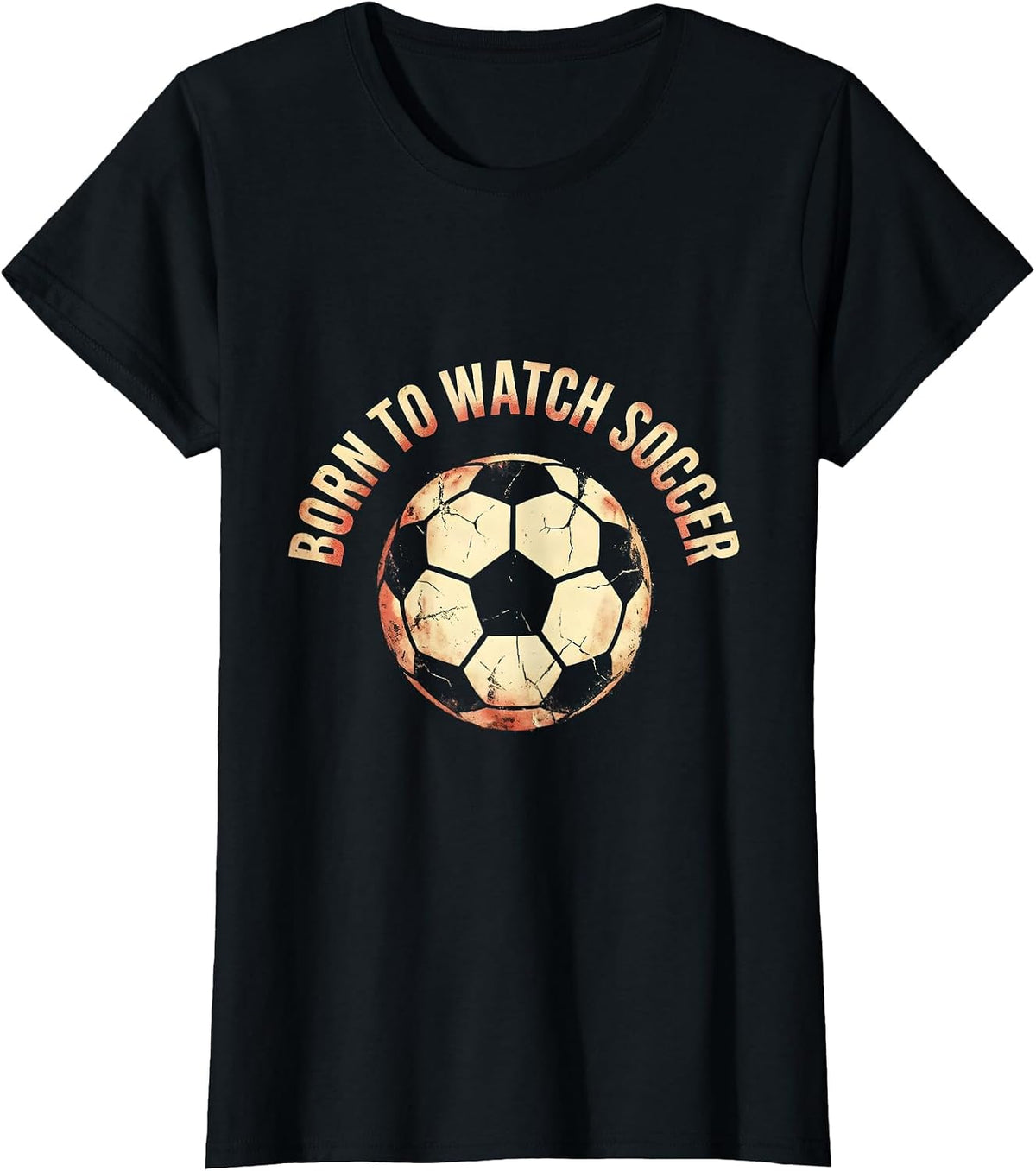 Born to Watch Soccer Dad Graphic Design T-Shirt - Black