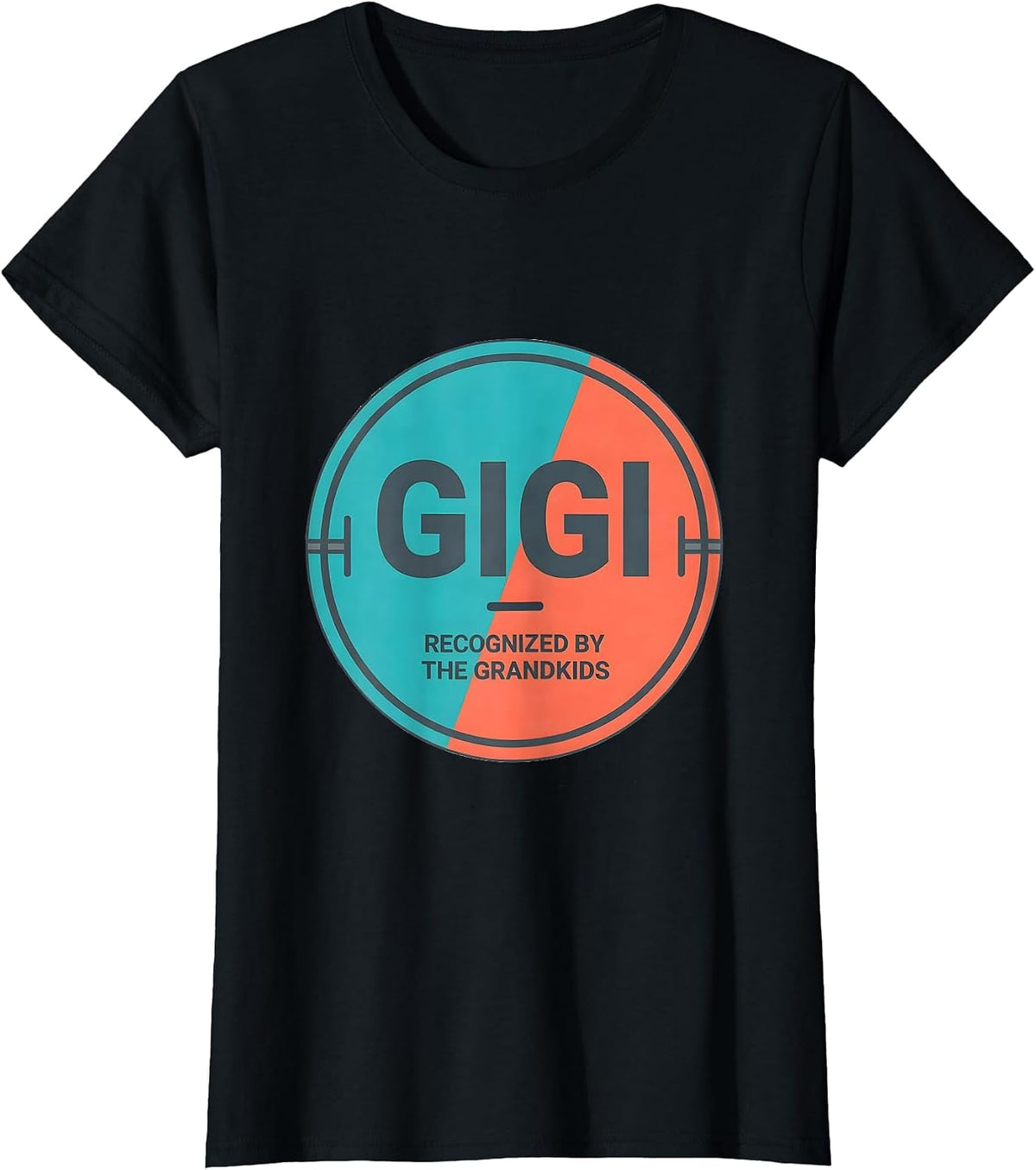 Women's Gigi Recognized By The Grandkids Funny Grandma Humor T-Shirt - Black