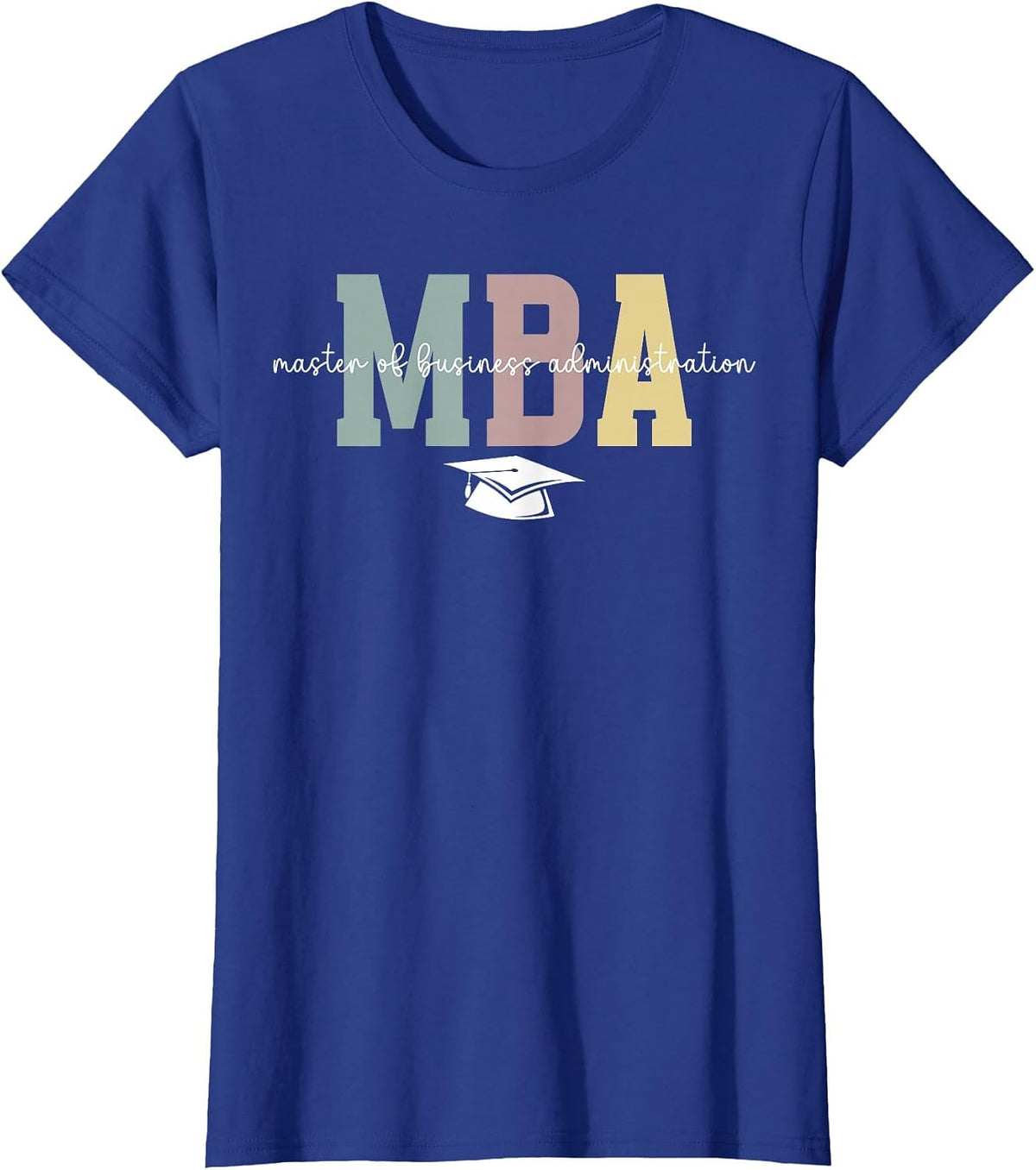 MBA Master of Business Administration Boho MBA Graduation T-Shirt - Royal Blue