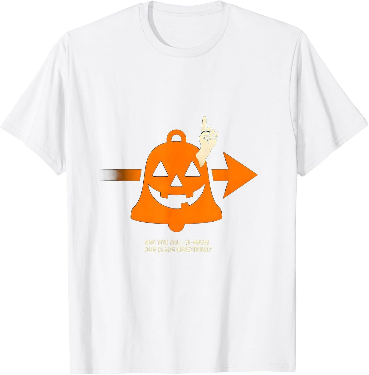 Men's Are You Fall-O-Ween Our Class Directions Teacher T-Shirt - White