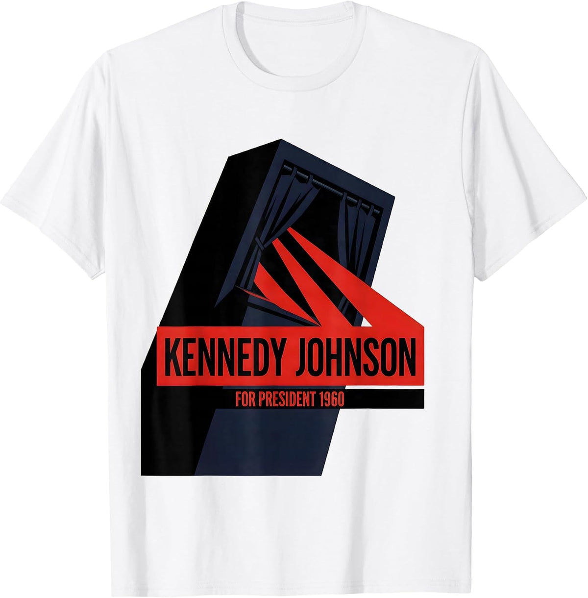 Men's Kennedy Johnson For President 1960 Retro Campaign Nostalgic T-Shirt - White
