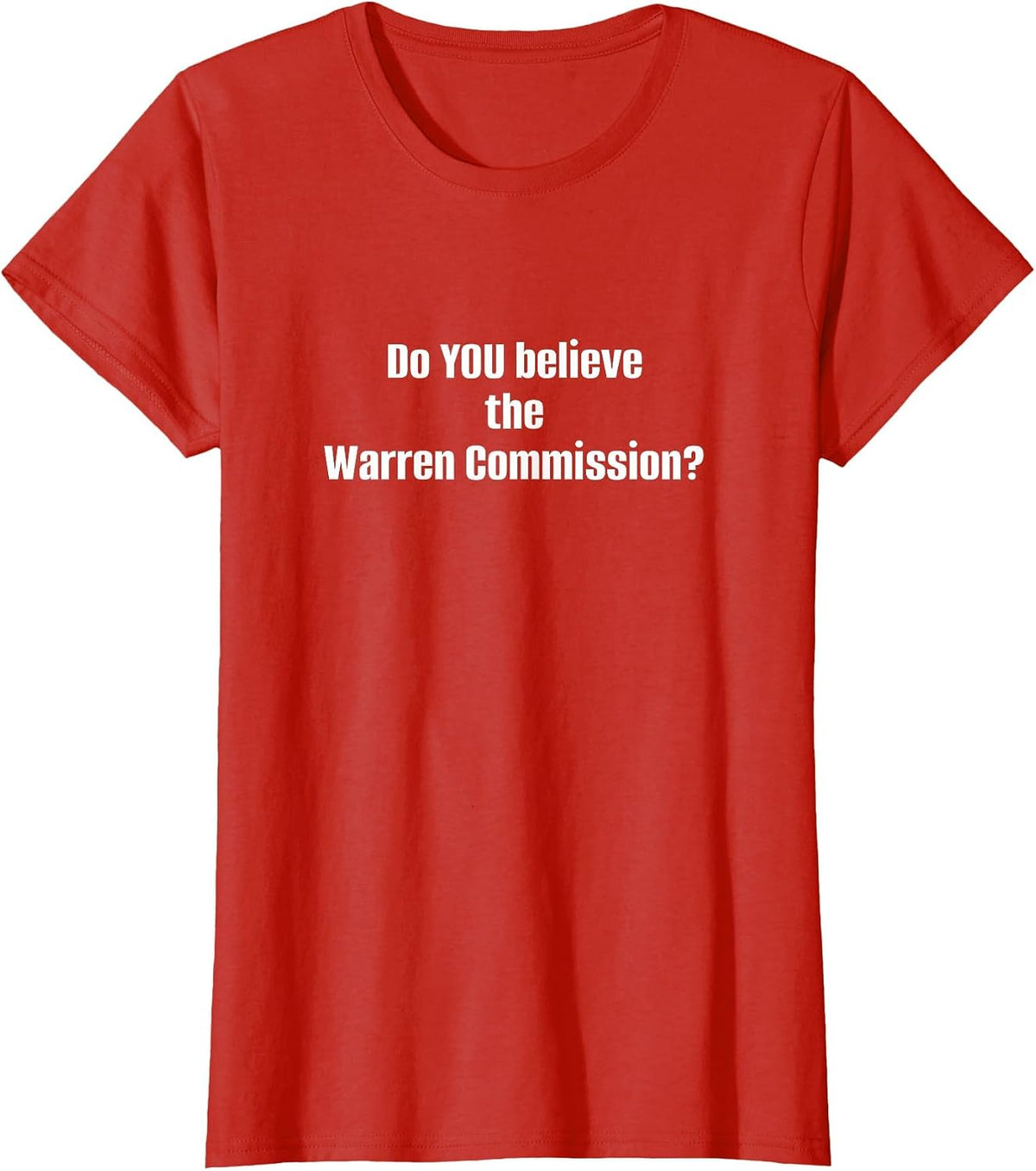Warren Commission Inquiry JFK History Buff Conspiracy Theory T-Shirt - Red
