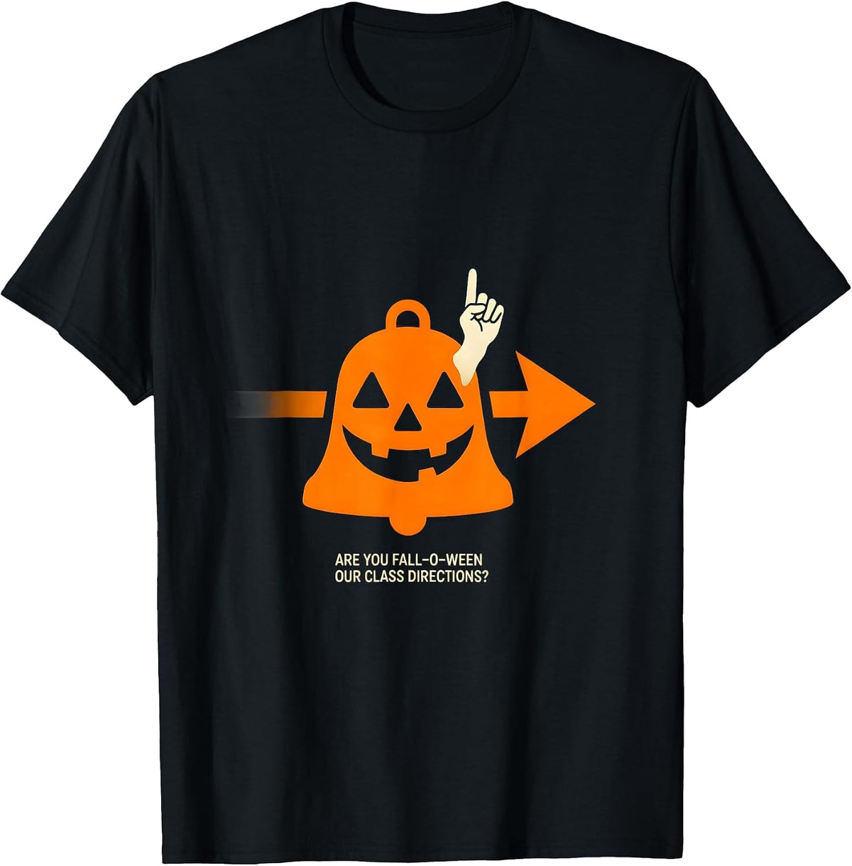Men's Are You Fall-O-Ween Our Class Directions Teacher T-Shirt - Black