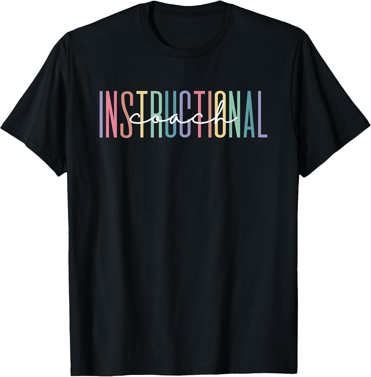 Instructional Coach School Cute Academic Specialist Teacher T-Shirt - Black